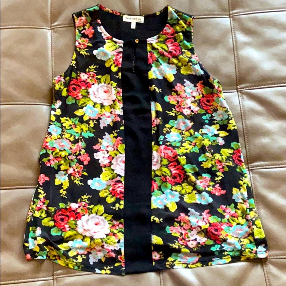 EUC Sheer colorful top